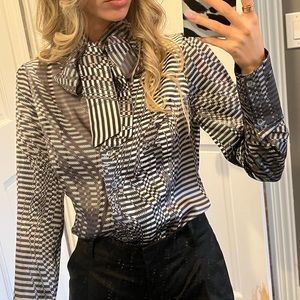 Patrizia Pepe silk button up top